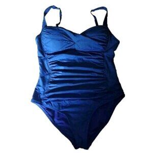 Liz Claiborne Size 14 Blue Bathing Swim Suit